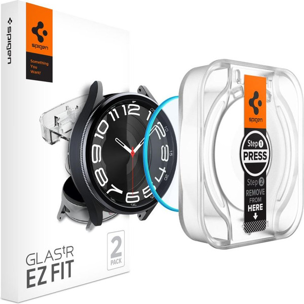 Изображение товара Защитное стекло для умных часов Spigen Glas.tr Ez-fit для Galaxy Watch Classic / AGL07067 (2шт, Clear)