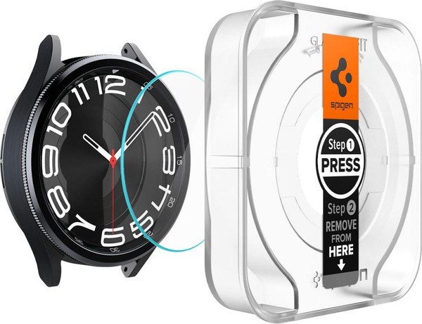 Изображение товара Защитное стекло для умных часов Spigen Glas.tr Ez-fit для Galaxy Watch Classic / AGL07067 (2шт, Clear)
