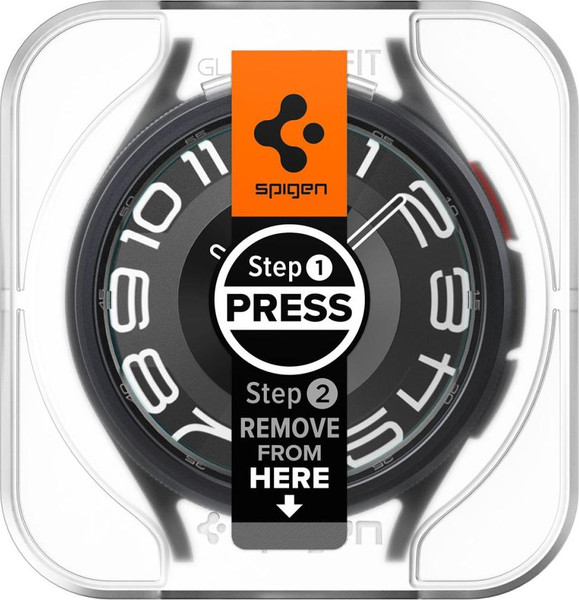 Изображение товара Защитное стекло для умных часов Spigen Glas.tr Ez-fit для Galaxy Watch Classic / AGL07067 (2шт, Clear)