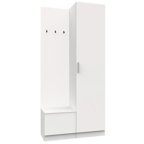 Изображение товара Секция в прихожую Интермебель Марсель-101 / МР 01-101 (белый премиум)