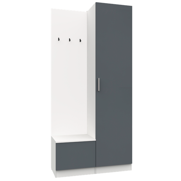 Изображение товара Секция в прихожую Интермебель Марсель-101 / МР 01-101 (графит серый)