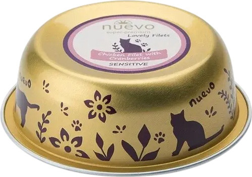 Изображение товара Влажный корм для кошек Nuevo Sensitive с куриным филе, клюквой и льняным маслом / 95301 (85г)