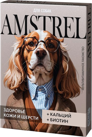 Изображение товара Витамины для животных Amstrel Здоровье кожи и шерсти для собак / 228004687 (90шт)