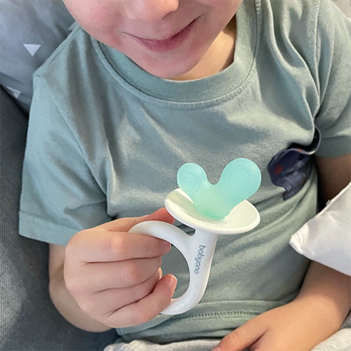 Изображение товара Прорезыватель для зубов BabyOno Улитка / 1597/02 (белый/голубой)