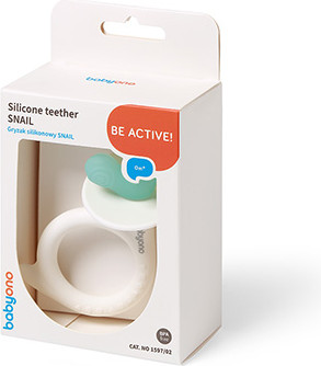 Изображение товара Прорезыватель для зубов BabyOno Улитка / 1597/02 (белый/голубой)