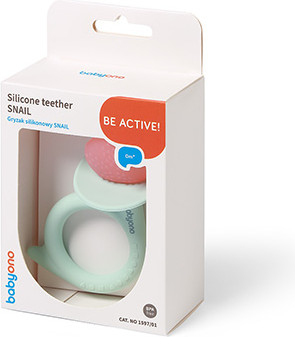 Изображение товара Прорезыватель для зубов BabyOno Улитка / 1597/01 (зеленый/розовый)