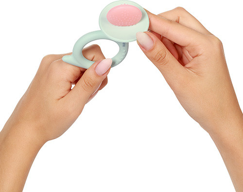 Изображение товара Прорезыватель для зубов BabyOno Улитка / 1597/01 (зеленый/розовый)