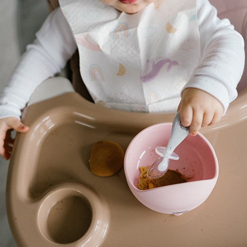 Изображение товара Набор столовых ложек для кормления BabyOno Силиконовые / 784/01 (2шт, розовый/сиреневый)