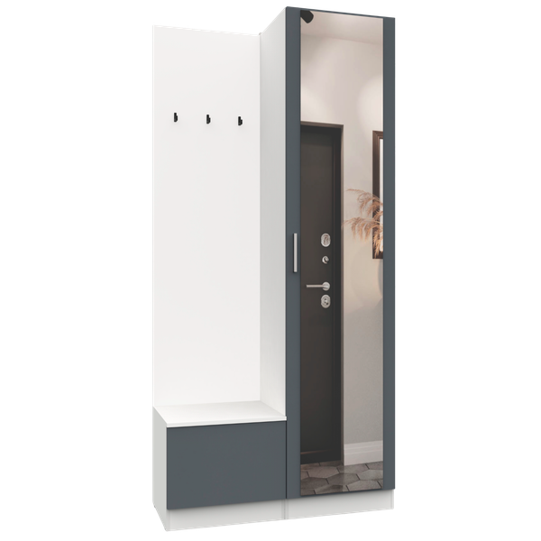 Изображение товара Секция в прихожую Интермебель Марсель-102 / МР 01-102 (графит серый)