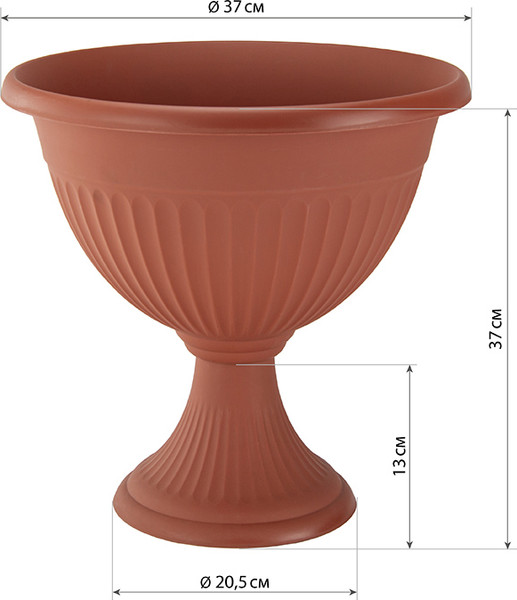 Изображение товара Ваза садовая Idea Ливия М3207 (белая глина)