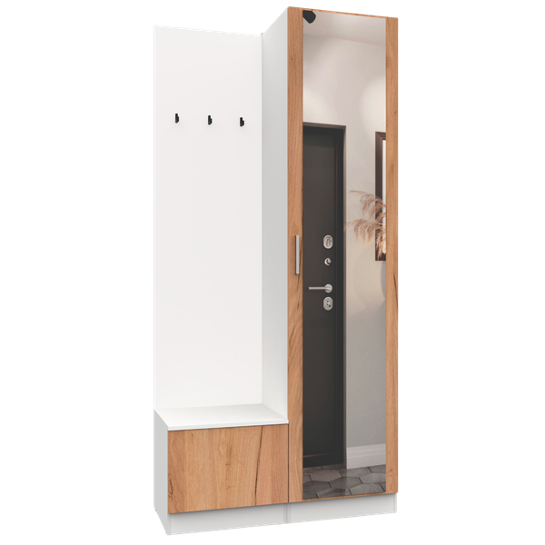 Изображение товара Секция в прихожую Интермебель Марсель-102 / МР 01-102 (дуб крафт золотой)