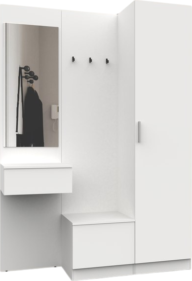 Изображение товара Секция в прихожую Интермебель Марсель-105 / МР 01-105 (белый премиум)