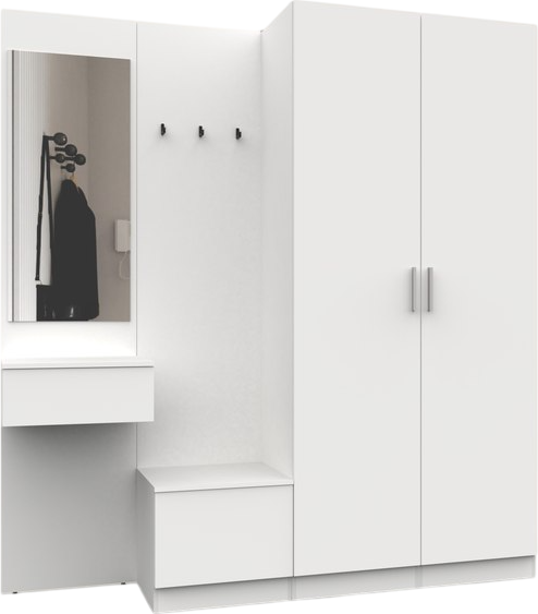Изображение товара Секция в прихожую Интермебель Марсель-107 / МР 01-107 (белый премиум)