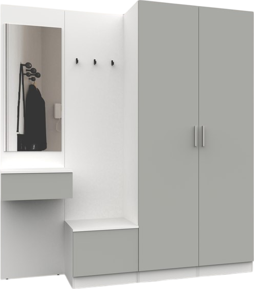 Изображение товара Секция в прихожую Интермебель Марсель-107 / МР 01-107 (шиншилла серая)