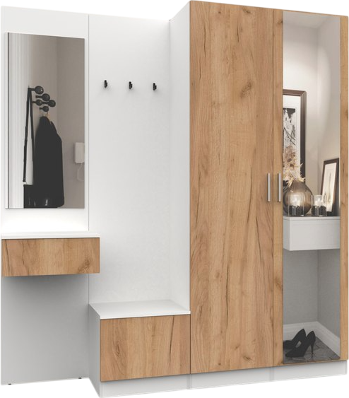 Изображение товара Секция в прихожую Интермебель Марсель-108 / МР 01-108 (дуб крафт золотой)