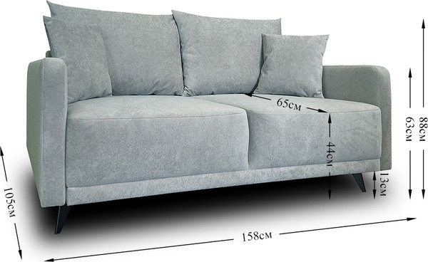 Изображение товара Диван Nord Star Оша Silver (серый)