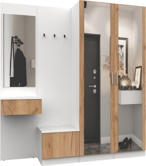 Изображение товара Секция в прихожую Интермебель Марсель-109 / МР 01-109 (дуб крафт золотой)