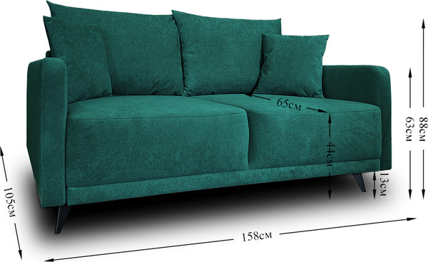 Изображение товара Диван Nord Star Оша Malachite (зеленый)