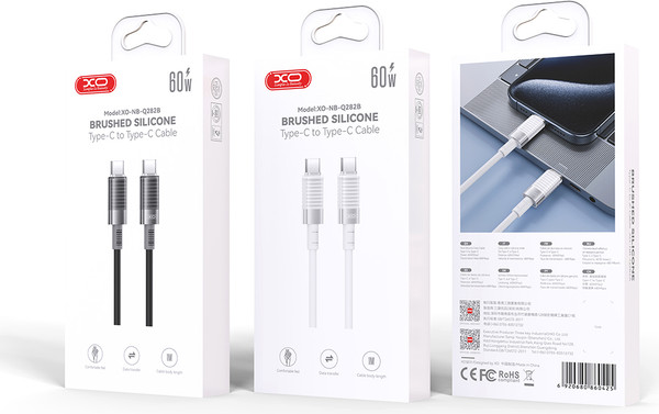 Изображение товара Кабель XO NB-Q282B 60W Type-C Type-C (белый)