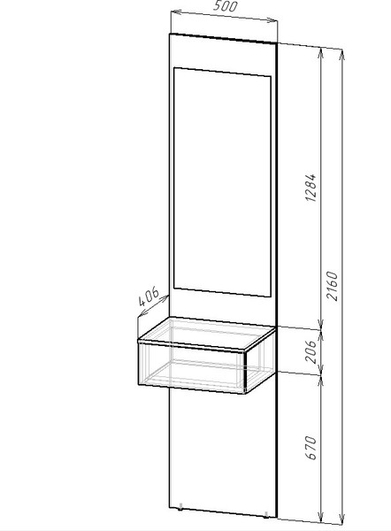 Изображение товара Секция в прихожую Интермебель Марсель-112 / МР 01-112 (графит серый)