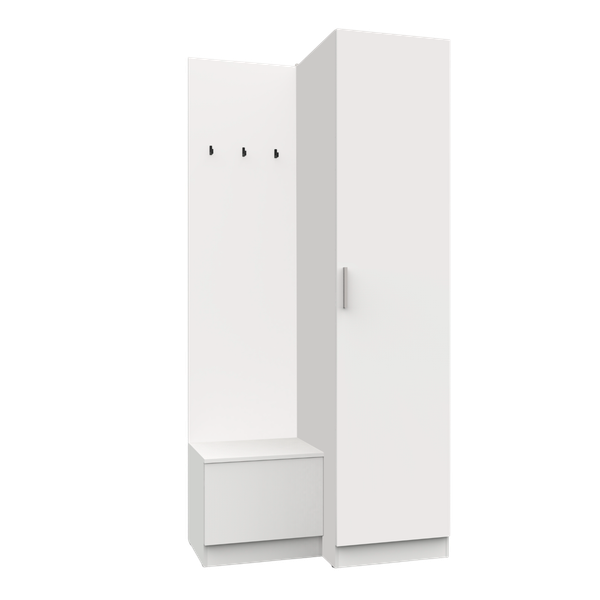 Изображение товара Секция в прихожую Интермебель Марсель-150 / МР 01-150 (белый премиум)