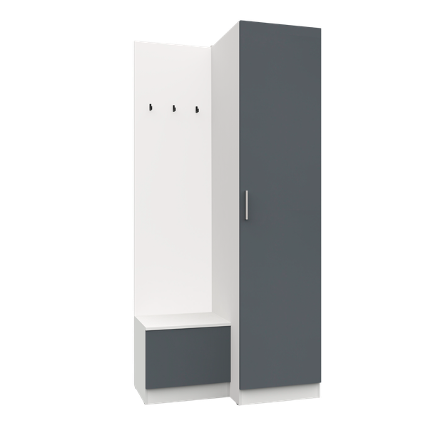 Изображение товара Секция в прихожую Интермебель Марсель-150 / МР 01-150 (графит серый)