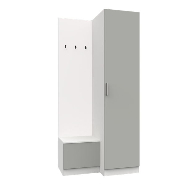 Изображение товара Секция в прихожую Интермебель Марсель-150 / МР 01-150 (шиншилла серая)