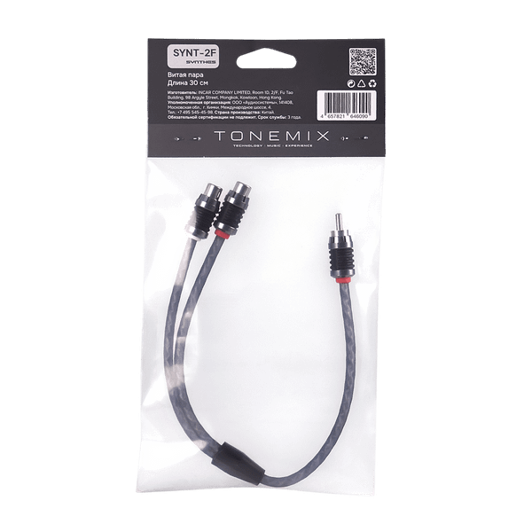 Изображение товара Межблочный кабель для автоакустики Tonemix SYNT-2F