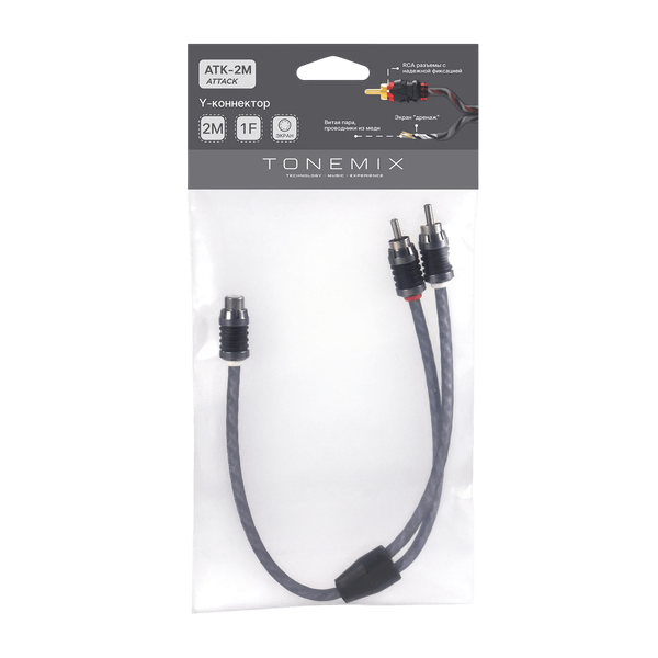 Изображение товара Межблочный кабель для автоакустики Tonemix SYNT-2M