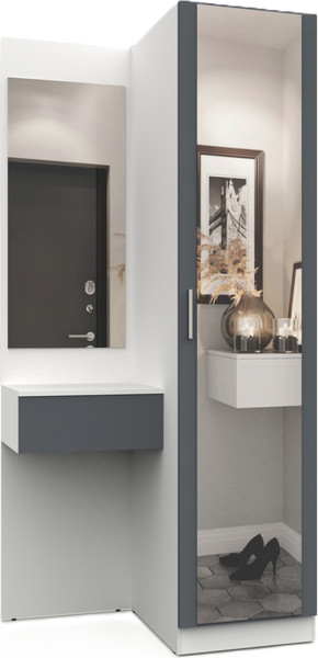 Изображение товара Секция в прихожую Интермебель Марсель-153 / МР 01-153 (графит серый)