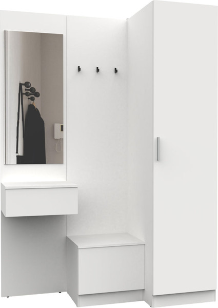 Изображение товара Секция в прихожую Интермебель Марсель-154 / МР 01-154 (белый премиум)