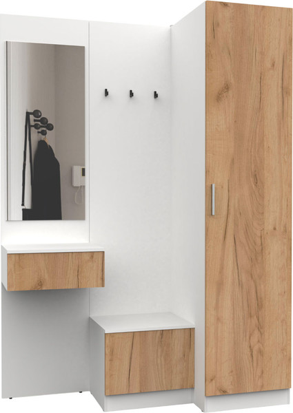 Изображение товара Секция в прихожую Интермебель Марсель-154 / МР 01-154 (дуб крафт золотой)