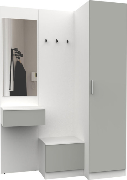 Изображение товара Секция в прихожую Интермебель Марсель-154 / МР 01-154 (шиншилла серая)