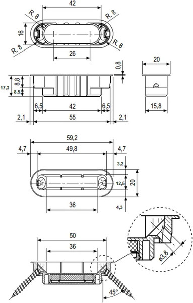 Изображение товара Комплект дверной фурнитуры Rucetti RAP 22-S BL (черный)