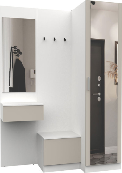 Изображение товара Секция в прихожую Интермебель Марсель-155 / МР 01-155 (кашемир)