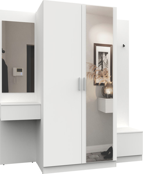 Изображение товара Секция в прихожую Интермебель Марсель-157 / МР 01-157 (белый премиум)