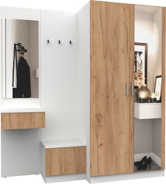 Изображение товара Секция в прихожую Интермебель Марсель-157 / МР 01-157 (дуб крафт золотой)