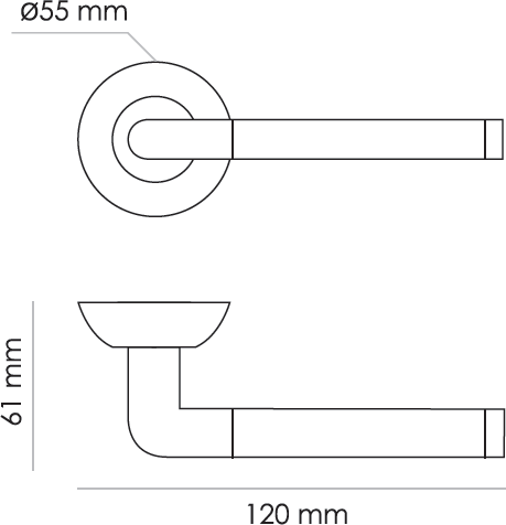 Изображение товара Комплект дверной фурнитуры Rucetti RAP 2 SN/CP (белый никель/хром)