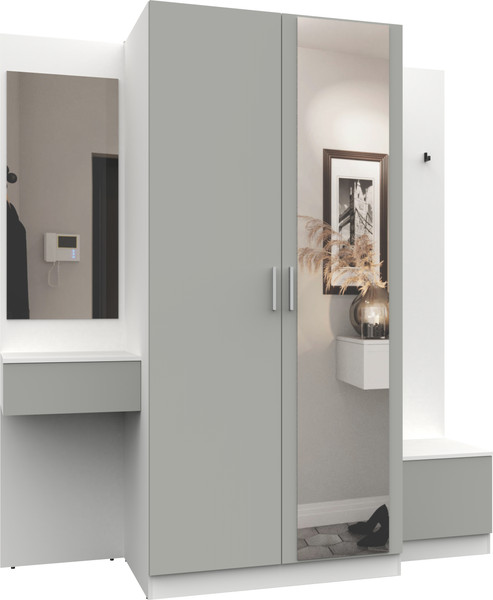 Изображение товара Секция в прихожую Интермебель Марсель-157 / МР 01-157 (шиншилла серая)