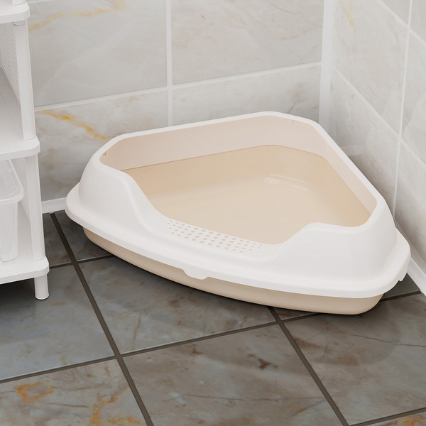 Изображение товара Туалет-лоток Альтернатива М8653 (бежевый/белый)
