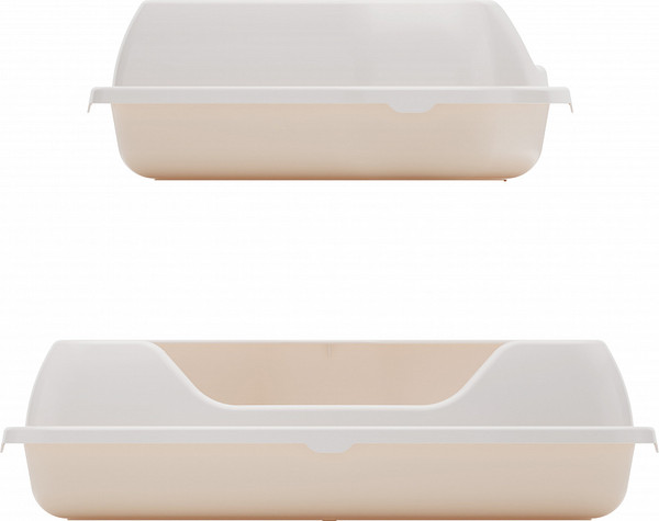 Изображение товара Туалет-лоток Альтернатива М8653 (бежевый/белый)