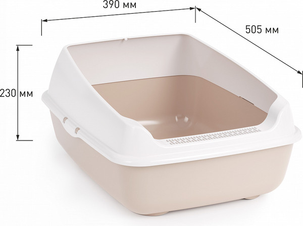 Изображение товара Туалет-лоток Альтернатива М8579 (бежевый/белый)