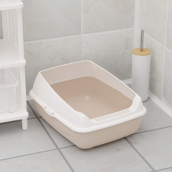 Изображение товара Туалет-лоток Альтернатива М8579 (бежевый/белый)