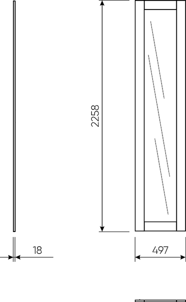 Изображение товара Дверца мебельная Mio Tesoro Макс 2.06.14.370.1 с зеркалом (белый)