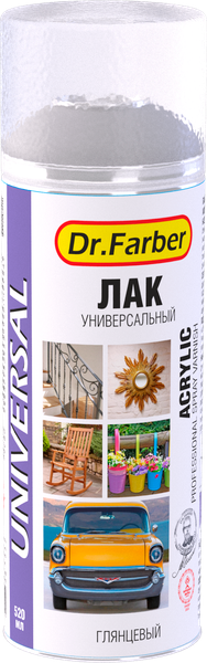 Изображение товара Лак MAV Dr.Farber Акриловый универсальный 08712-270 (520мл, бесцветный матовый)