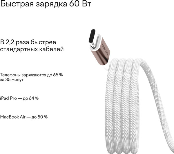 Изображение товара Кабель Magssory CBL001 (1.2м, титан)