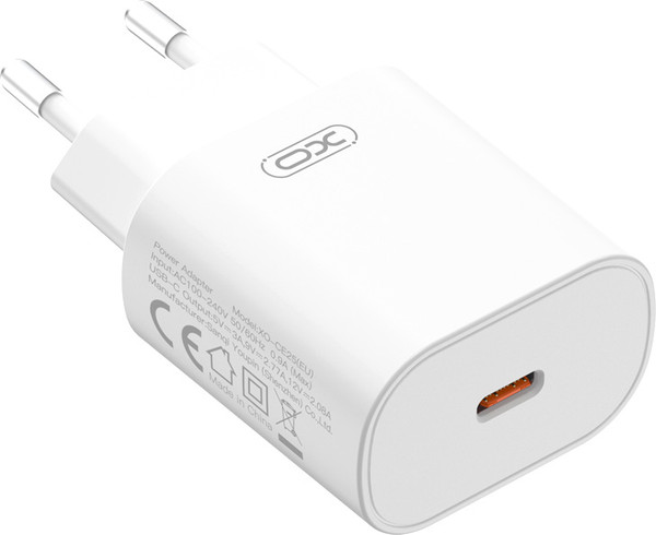 Изображение товара Зарядное устройство сетевое XO CE25 Lightning SET (белый)