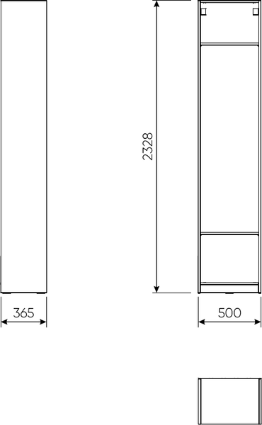 Изображение товара Каркас шкафа Mio Tesoro Макс 50x36x233 2.06.07.220.4 (серый)