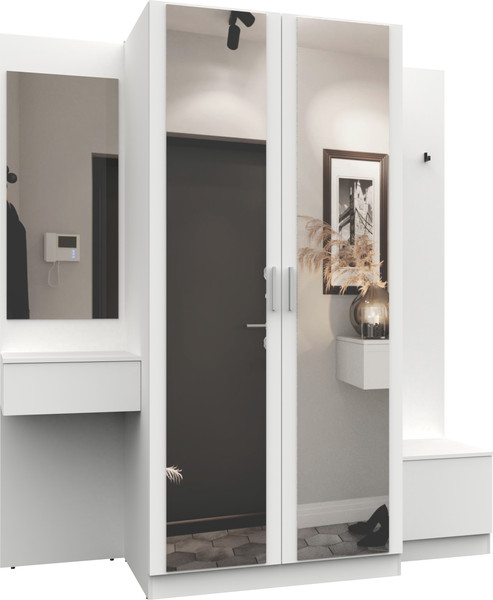 Изображение товара Секция в прихожую Интермебель Марсель-158 / МР 01-158 (белый премиум)