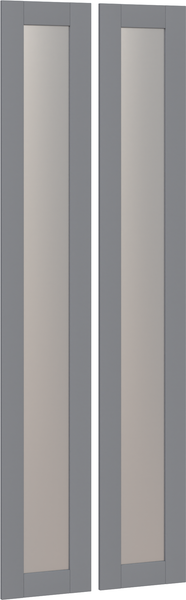 Изображение товара Комплект дверей для корпусной мебели Mio Tesoro Макс 2.06.14.380.4 с зеркалом (серый)